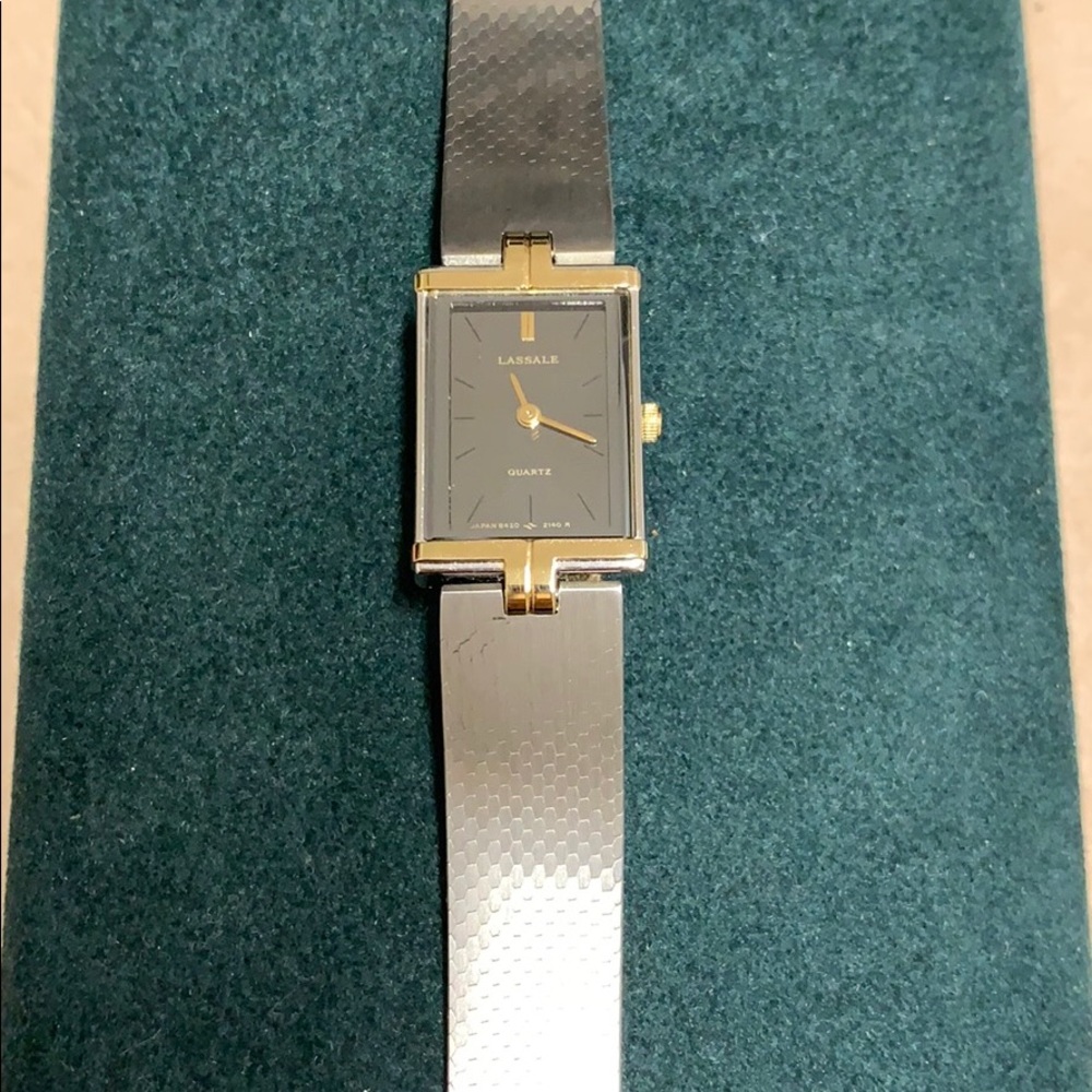 *Lassale,Silvertone rectangular, Ladies watch - Picture 8 of 8